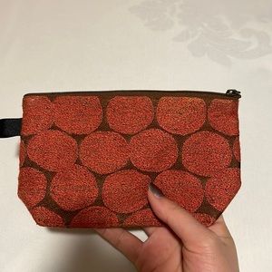 NEW Beautiful orange brown mini pouch, great for makeup or holding small items